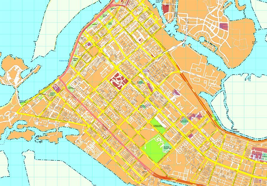 Abu Dhabi map