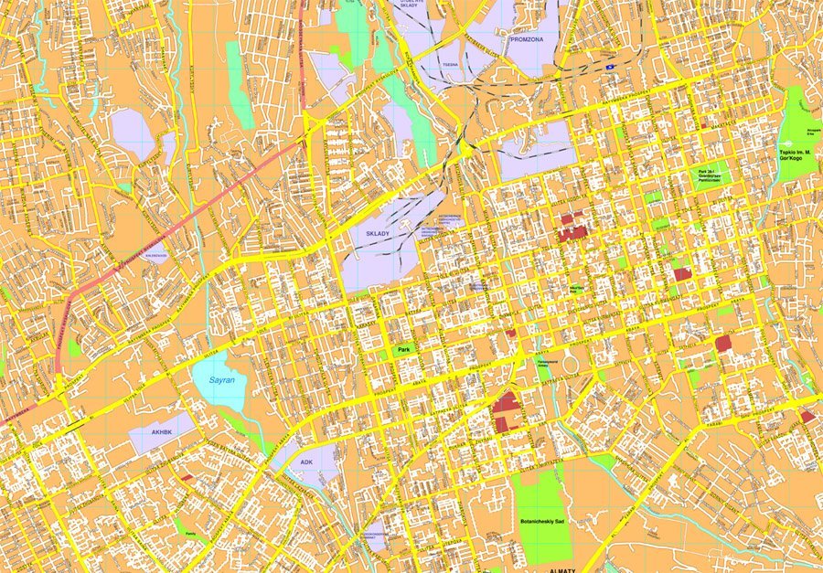 Almaty map