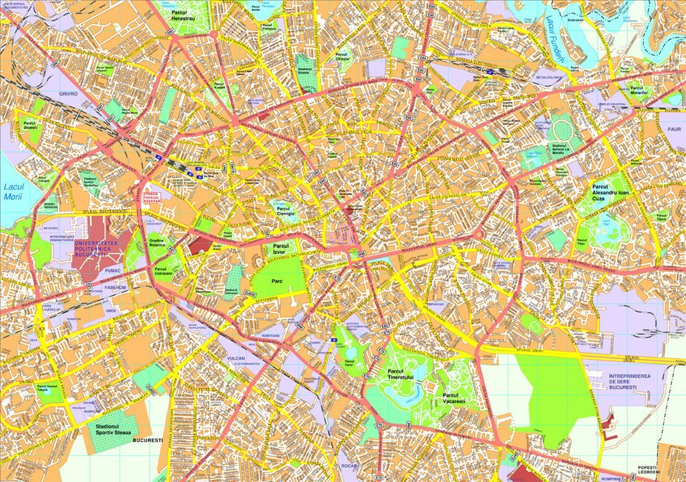 Bucharest map
