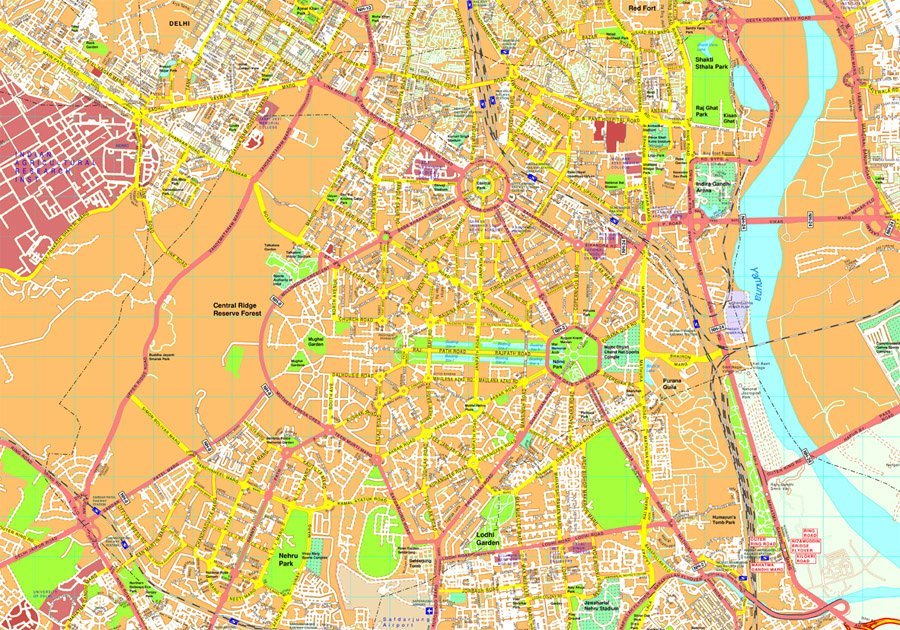 New Delhi map