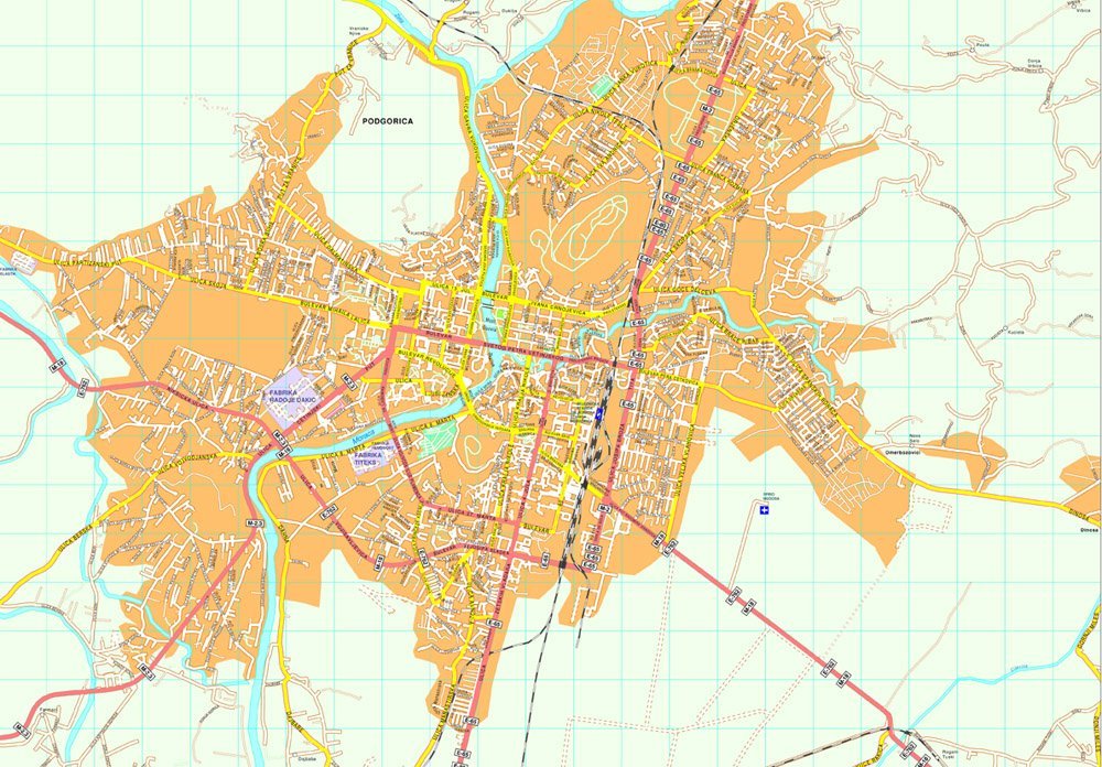 Podgorica map