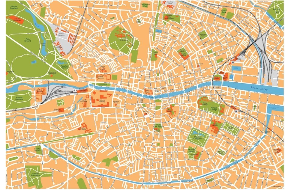 dublin vector map
