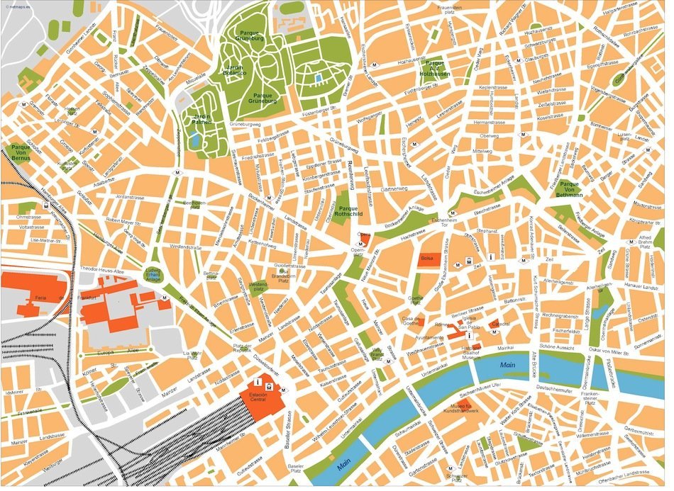 frankfurt vector map
