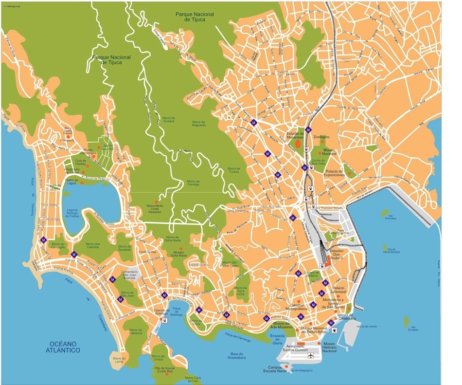 rio de janeiro vector map