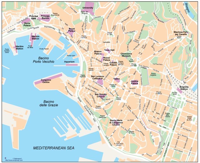 Genoa map