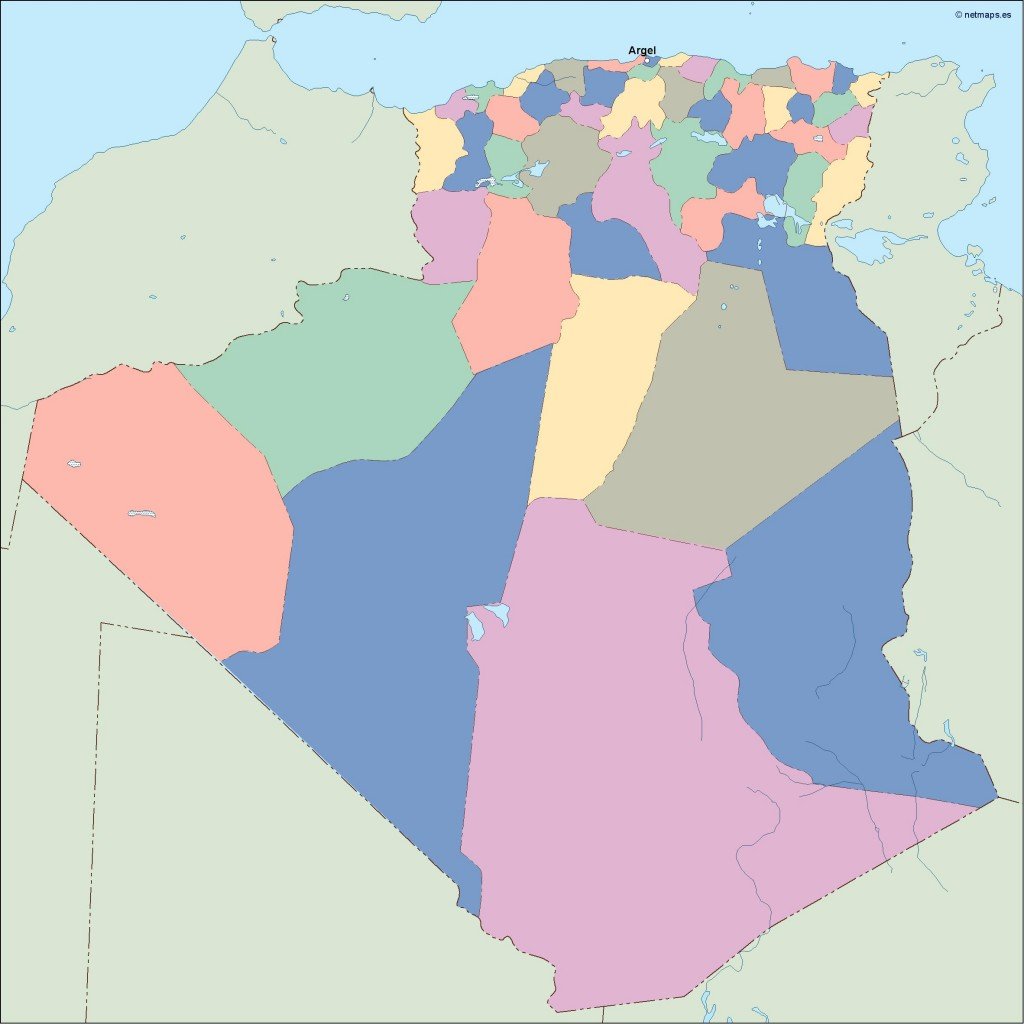 algeria vector map