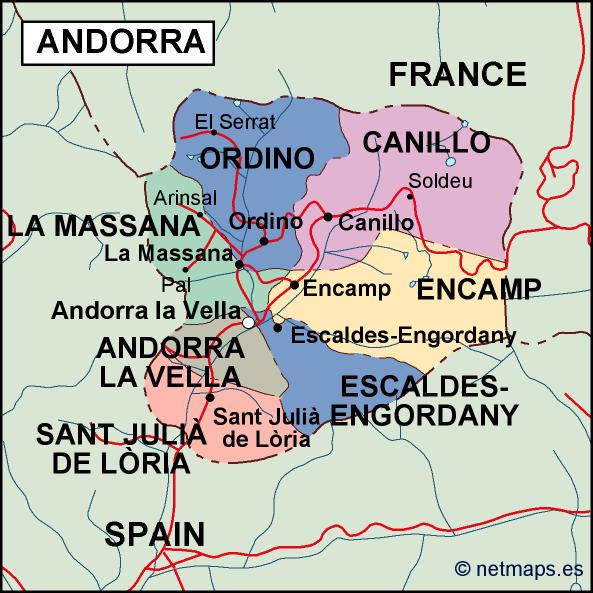 andorra political map