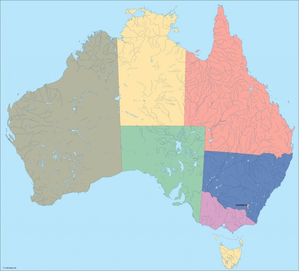 australia vector map