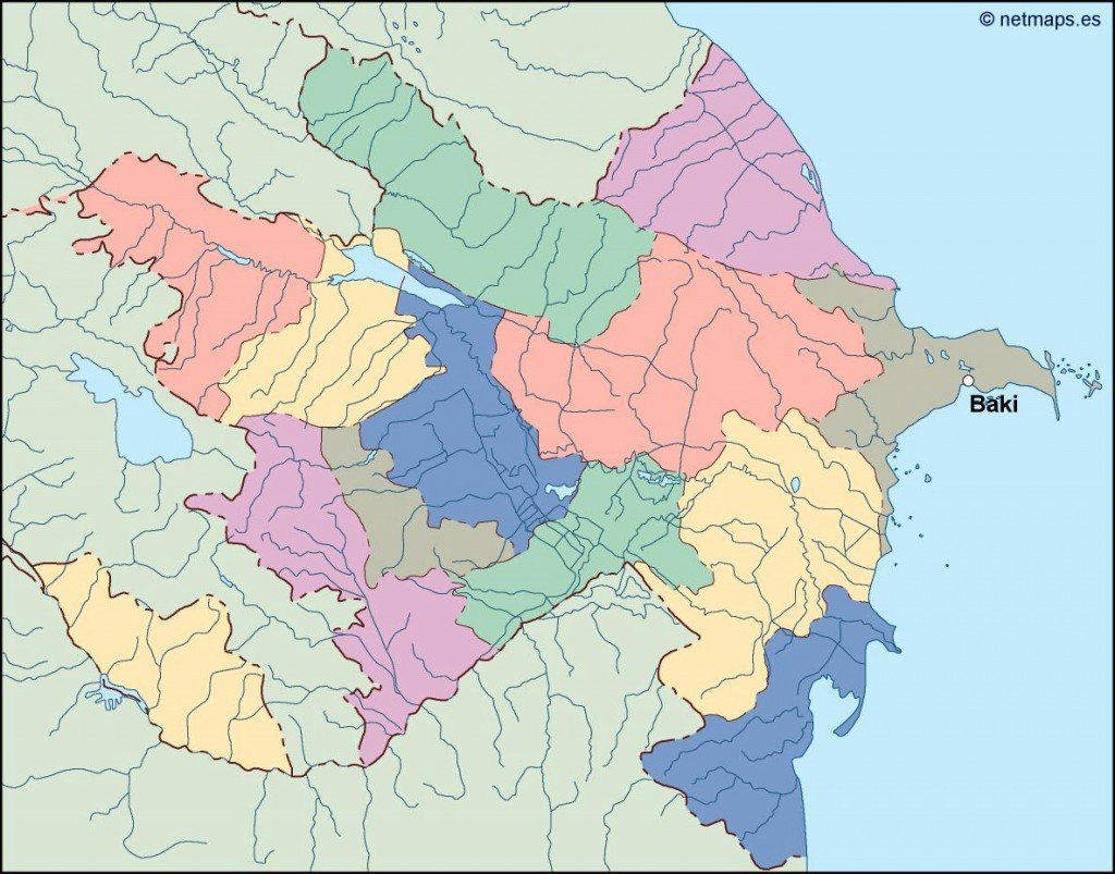 azerbaijan vector map