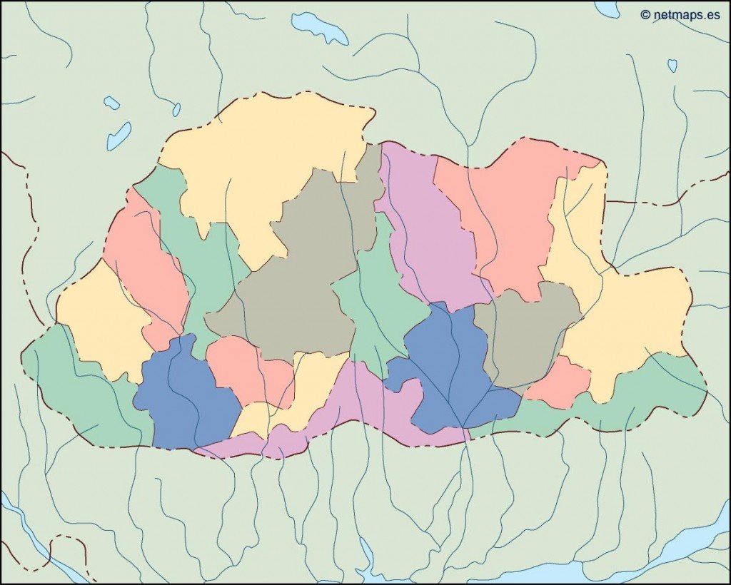bhutan blind map