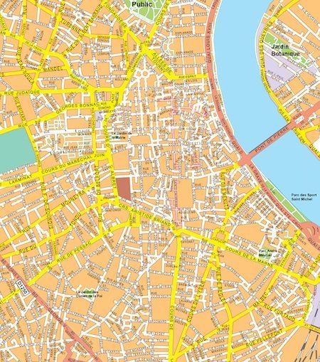 bordeaux vector map