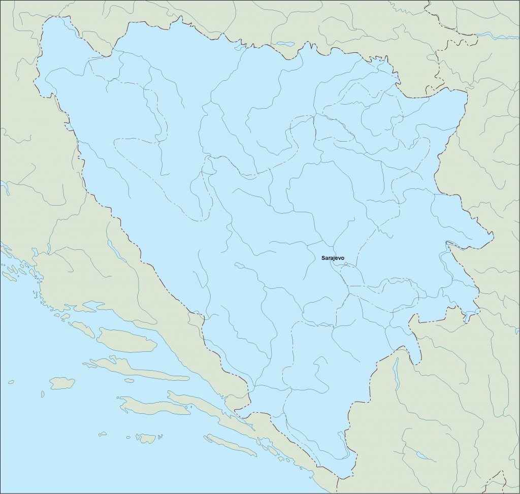 bosnia herzegovina vector map