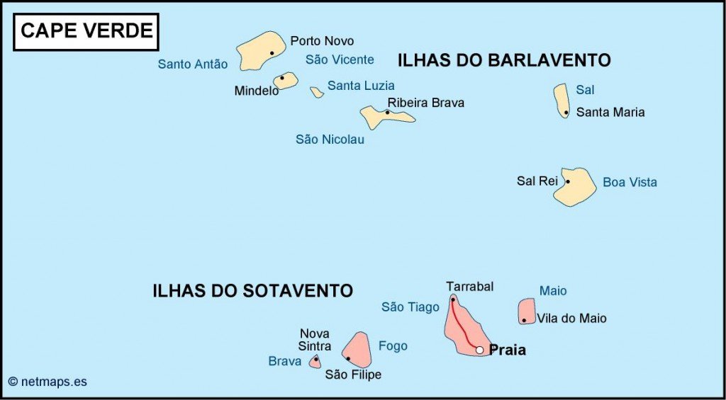 cape verde political map