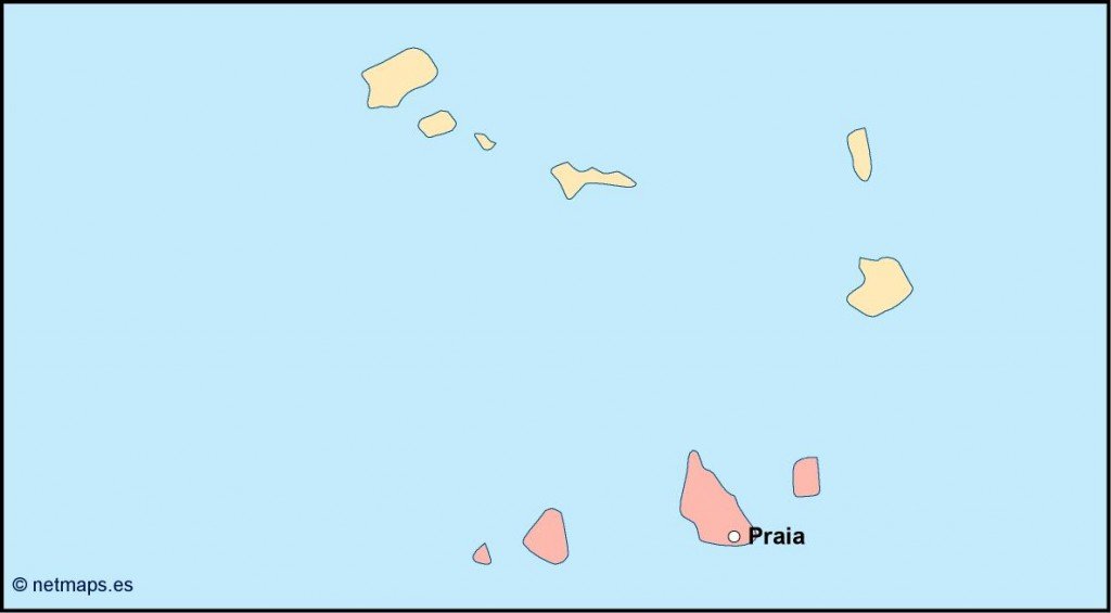 cape verde vector map