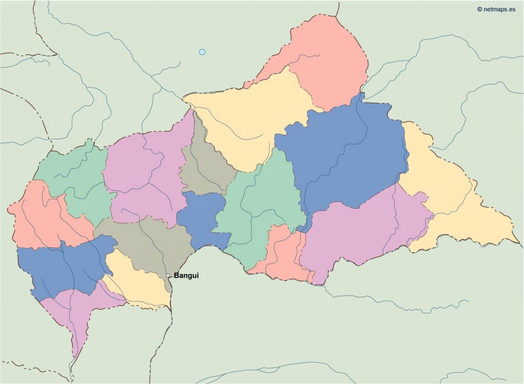 central africa vector map