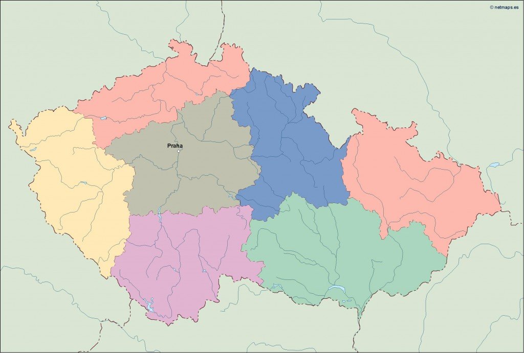 czech republic vector map