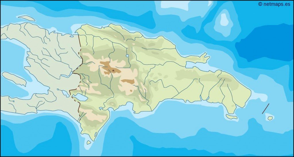 dominicana republic illustrator map