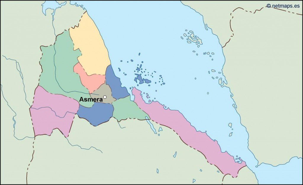 eritrea vector map