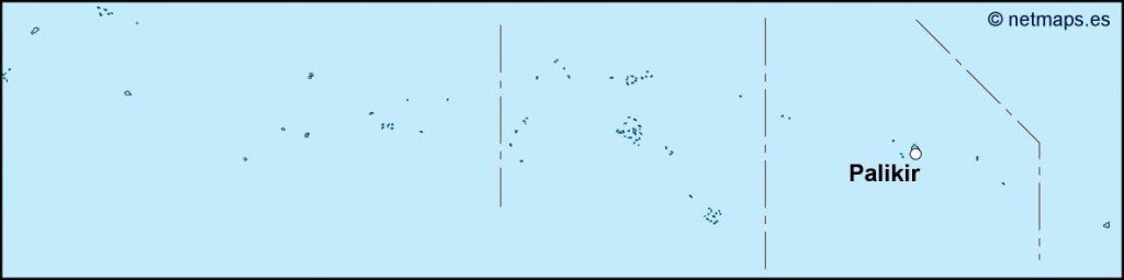 federated states of micronesia vector map