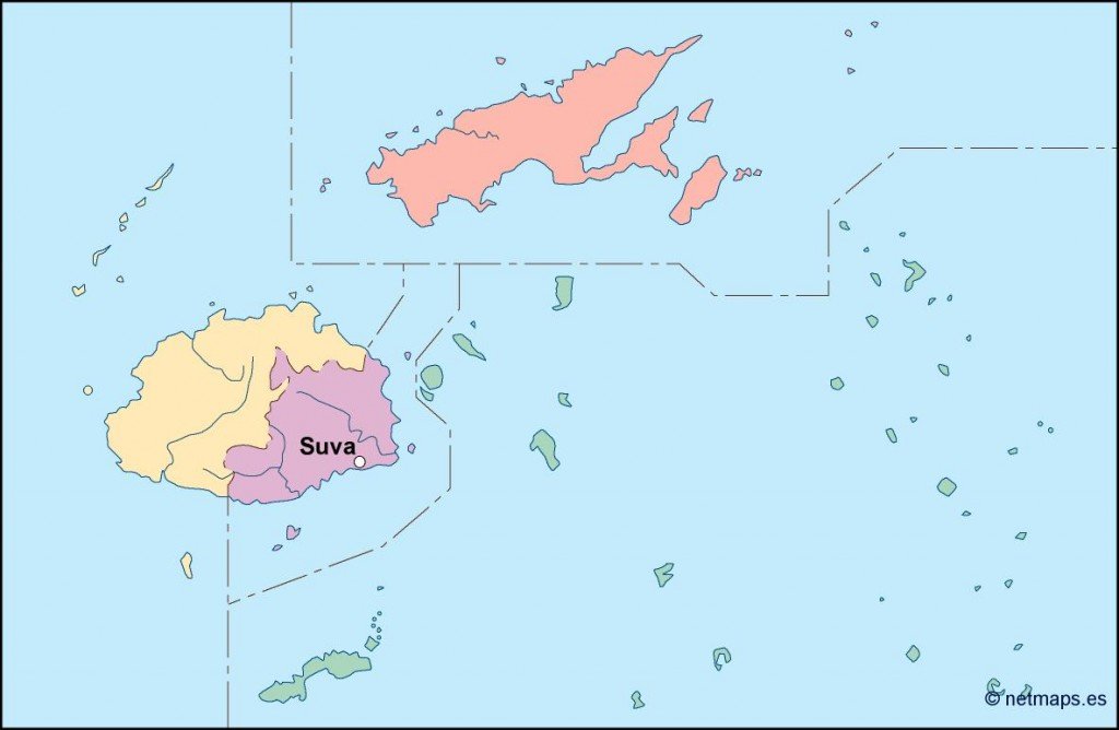 fiji vector map