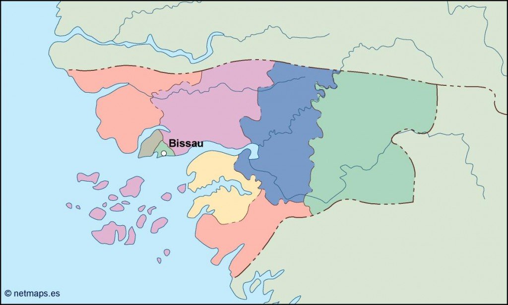 guinea bissau vector map