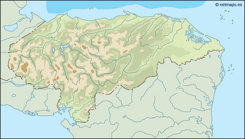 honduras illustrator map