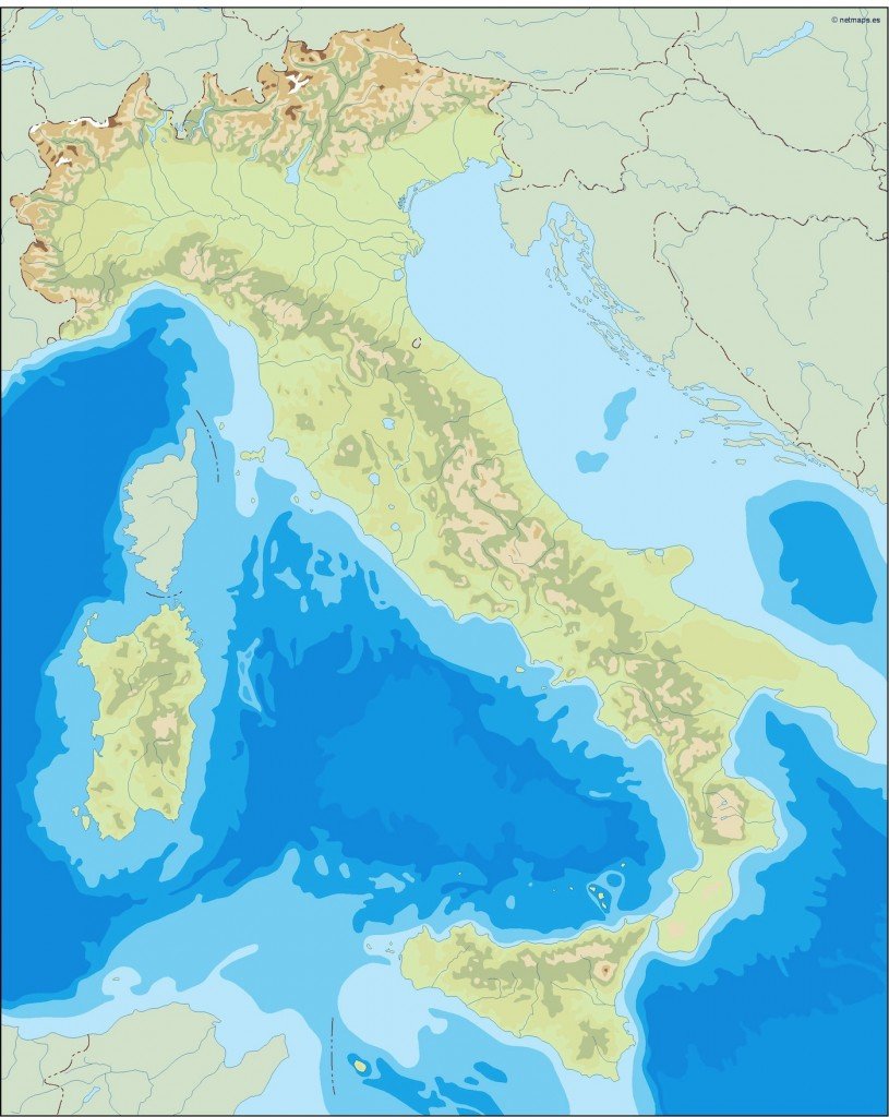 italy illustrator map