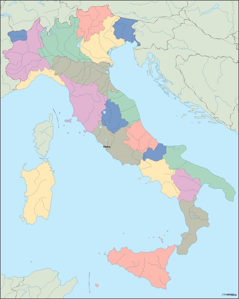 italy vector map