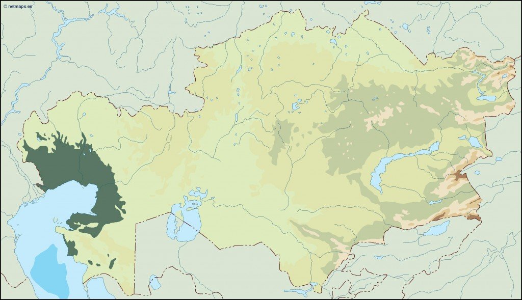 kazajstan illustrator map