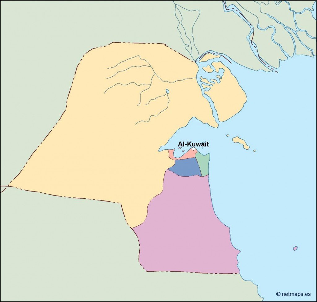kuwait vector map