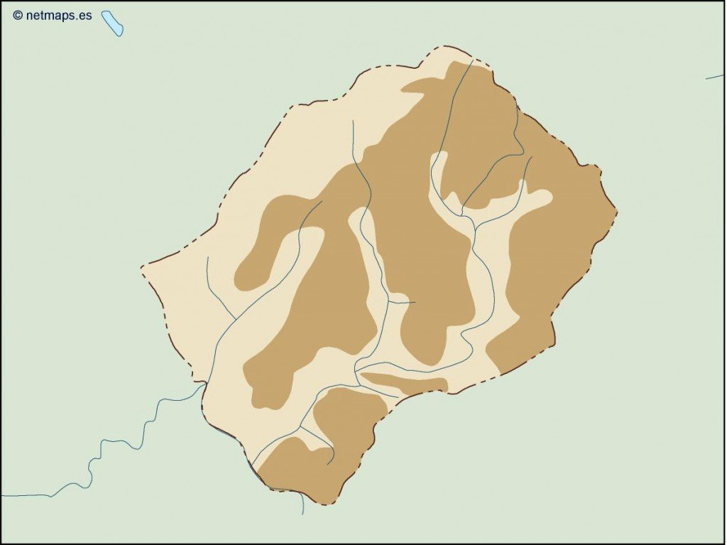 lesotho illustrator map