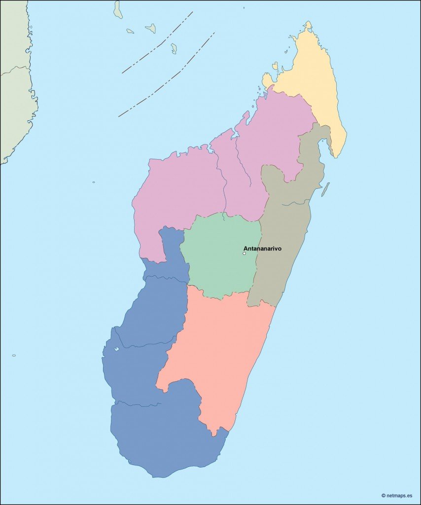 madagascar vector map