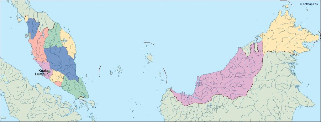 malaysia vector map