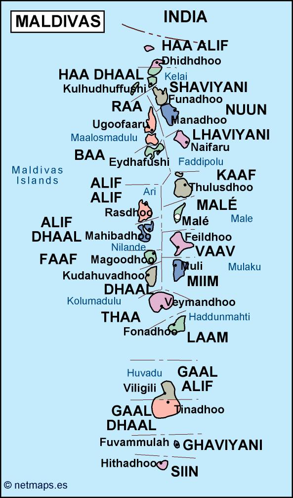 maldives political map