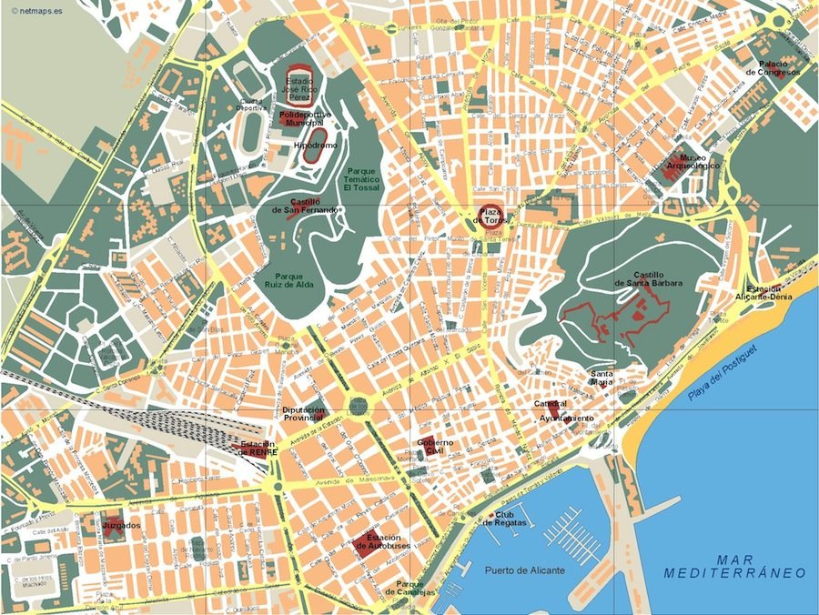 mapa alicante