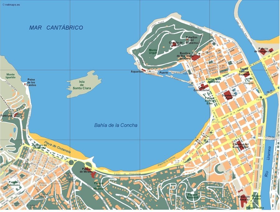 mapa donostia