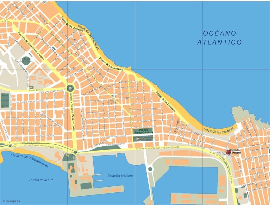 mapa las palmas de gran canaria