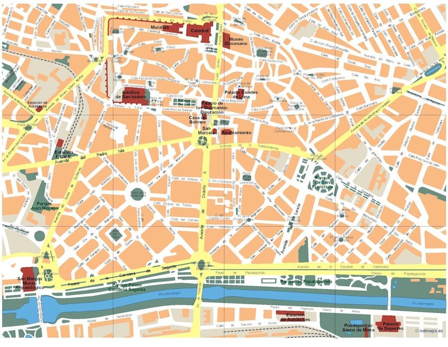 mapa leon