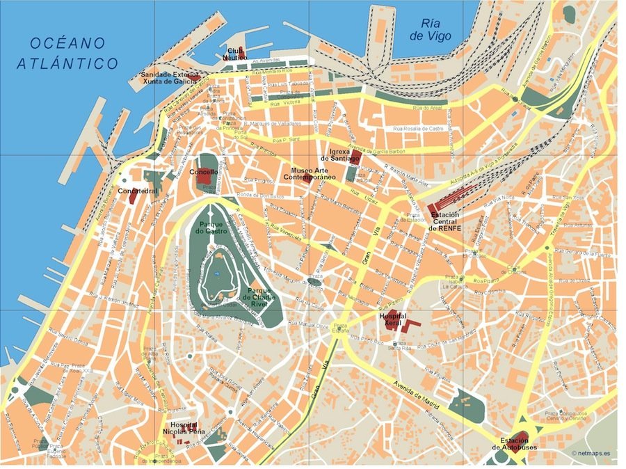 mapa vigo