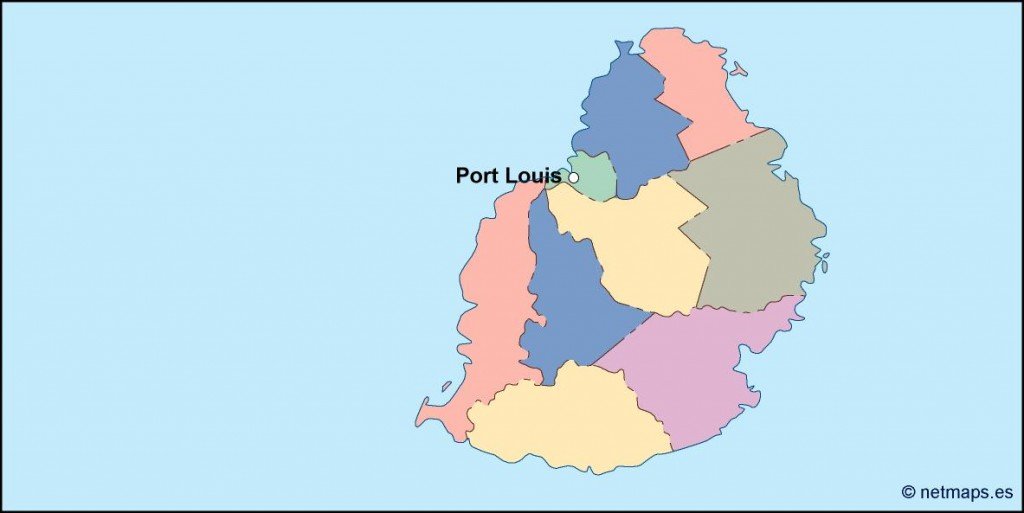 mauritius vector map