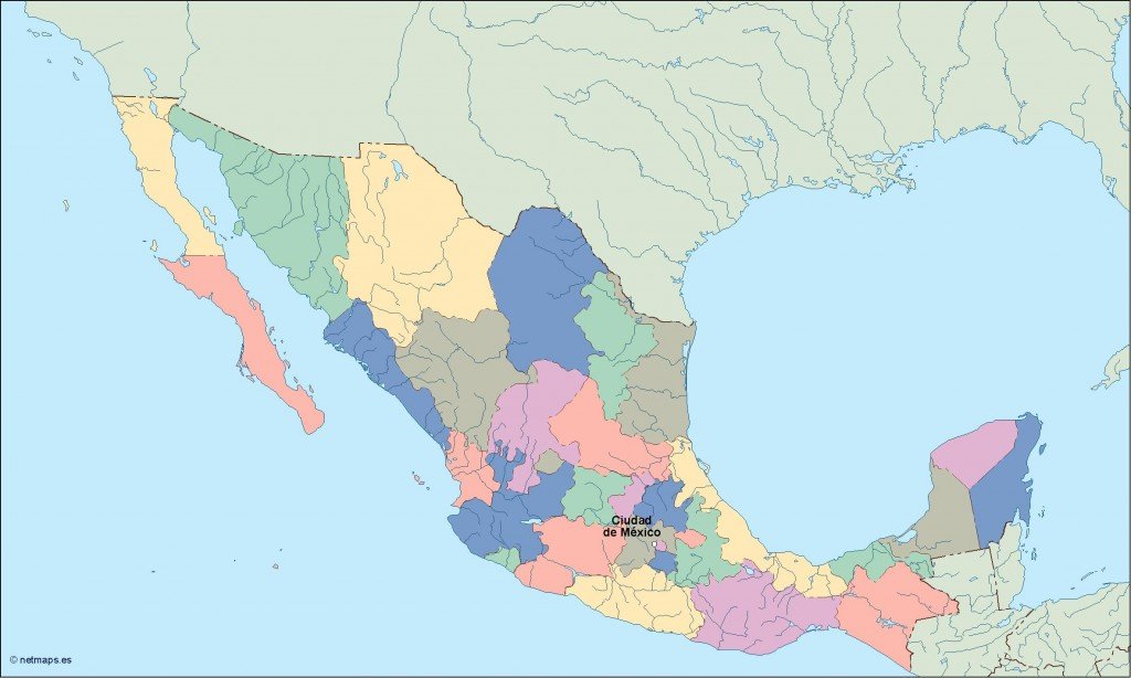 mexico vector map