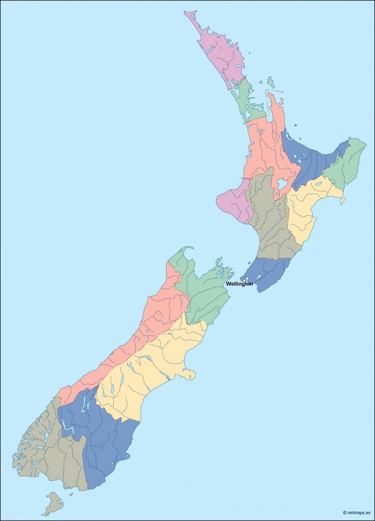 new zealand vector map