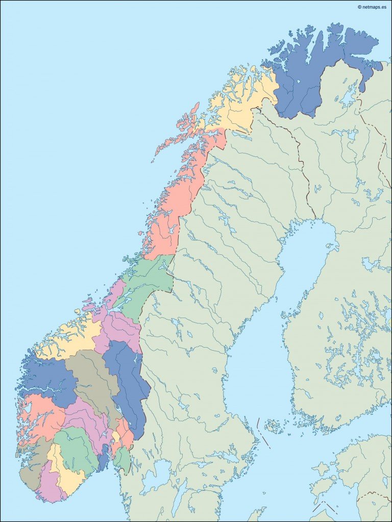 norway blind map