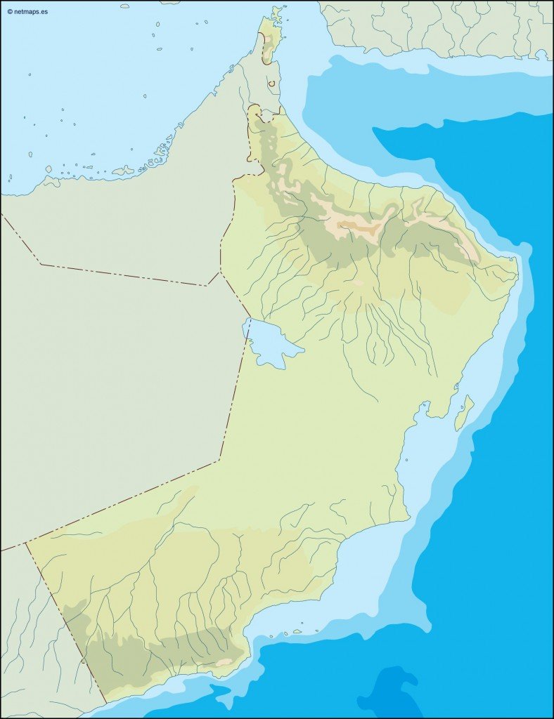 oman illustrator map