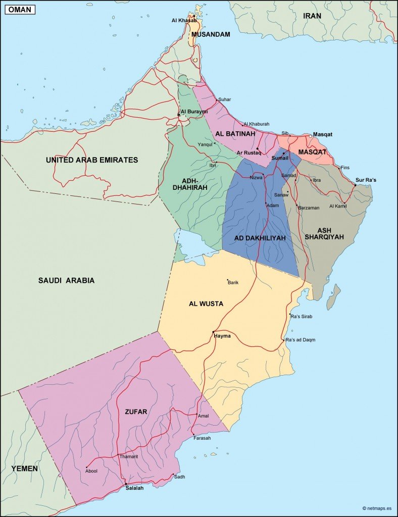 oman political map