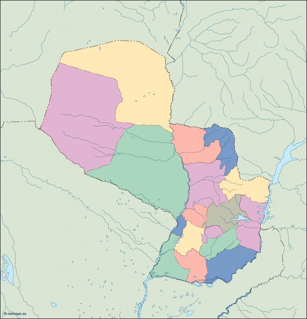 paraguay blind map