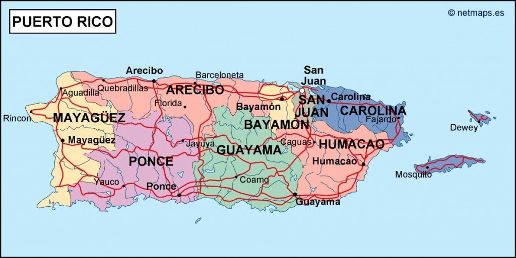 puerto rico political map