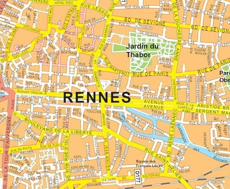rennes vector map