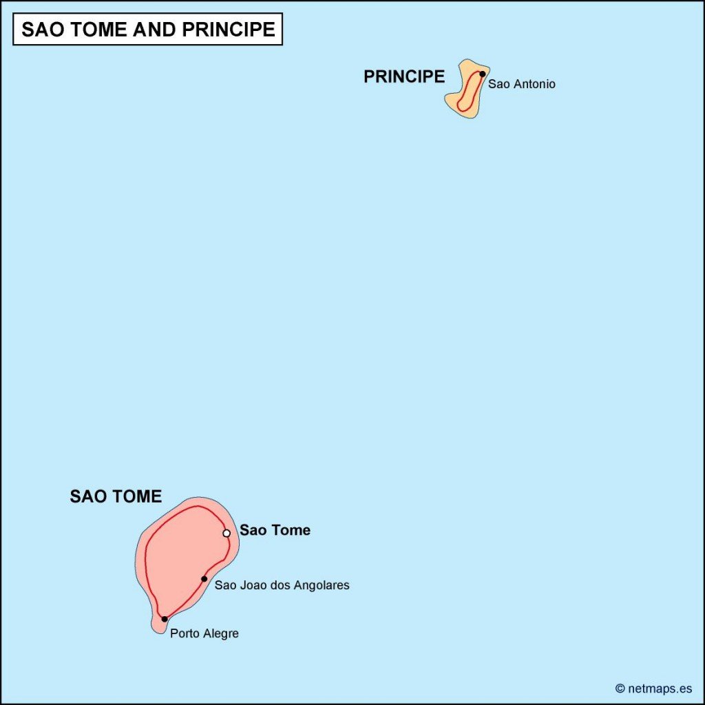 sao tome e principe political map