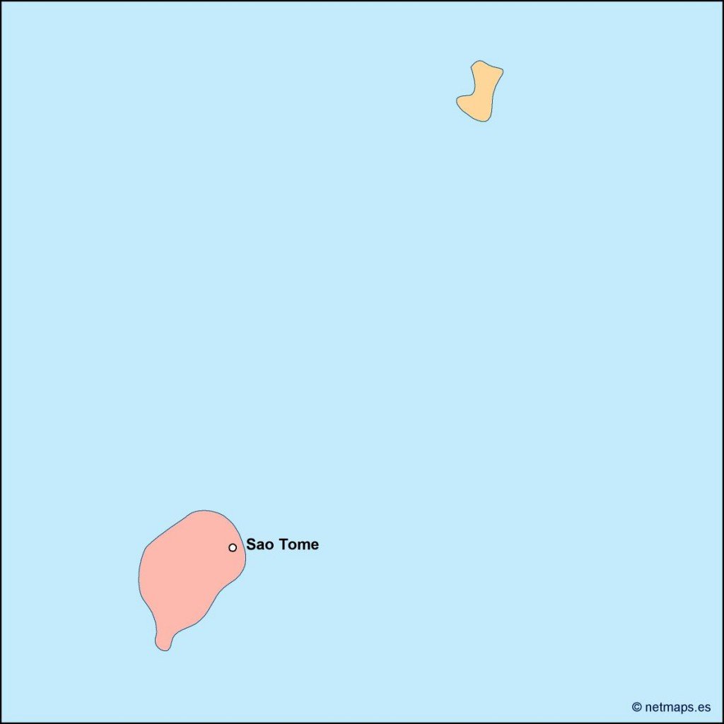 sao tome e principe vector map